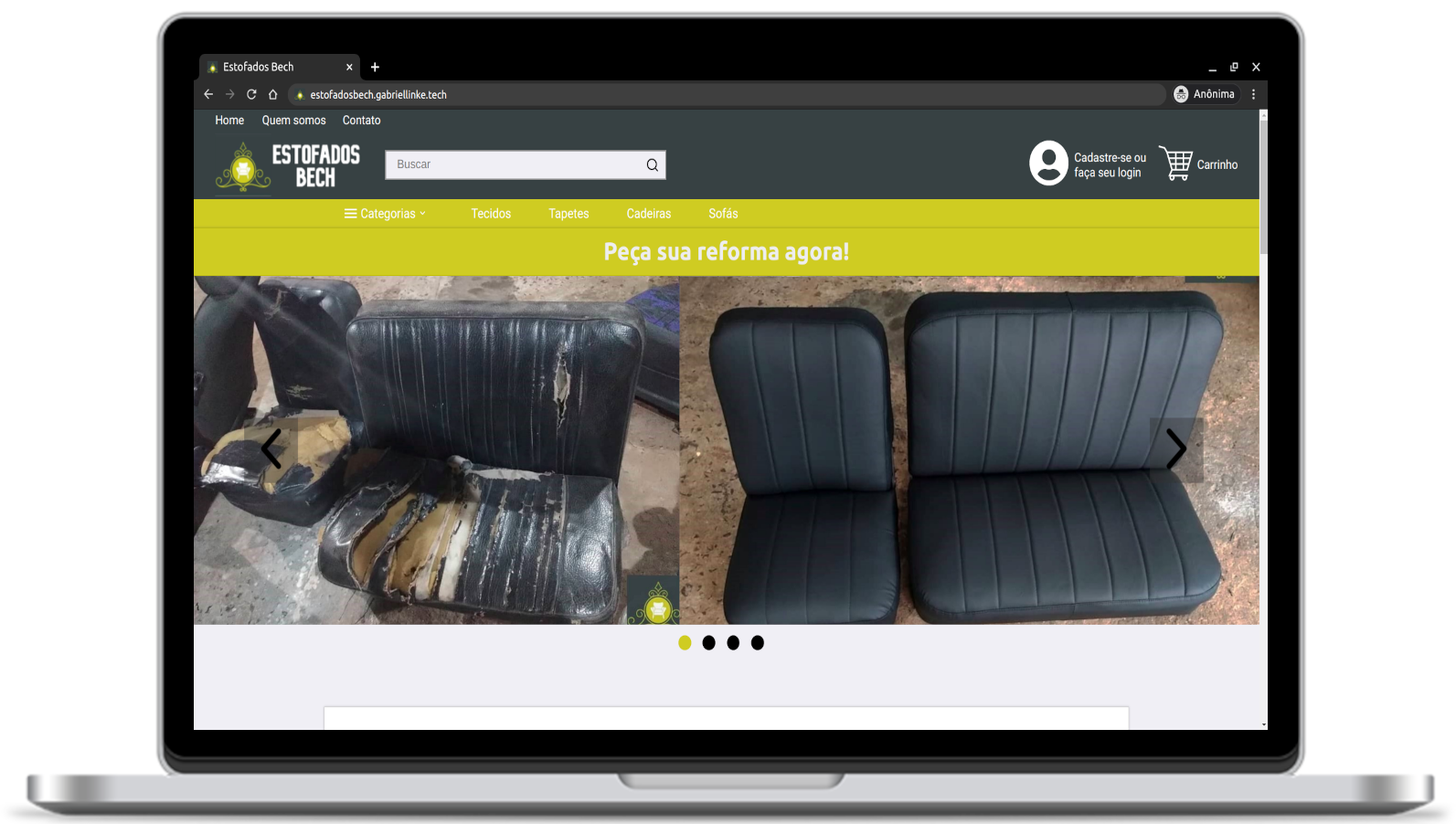 Imagens do website